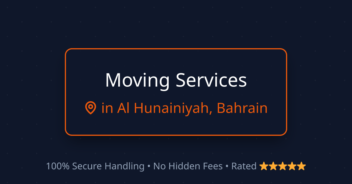 House Shifting in Al Hunainiyah