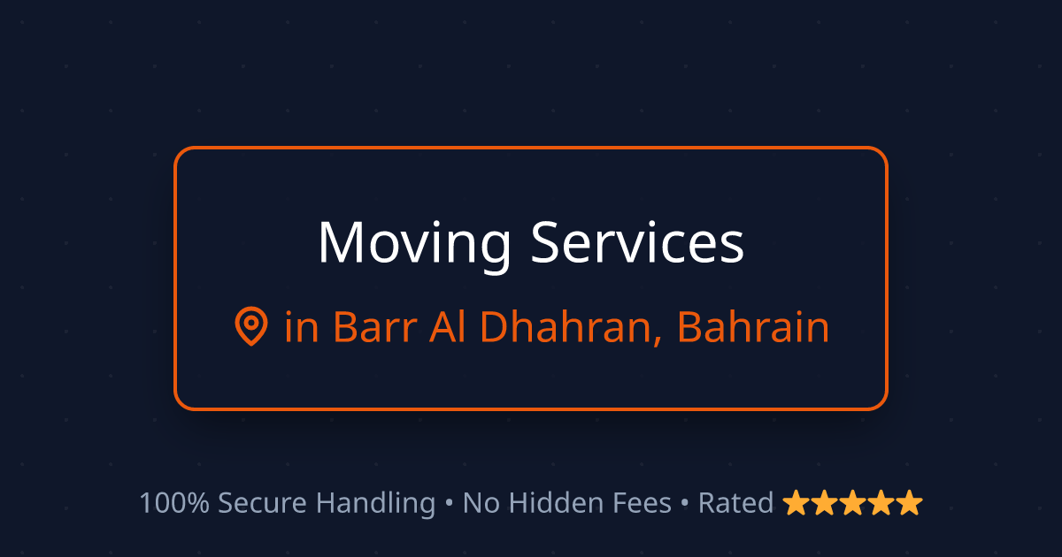House Shifting in Barr Al Dhahran