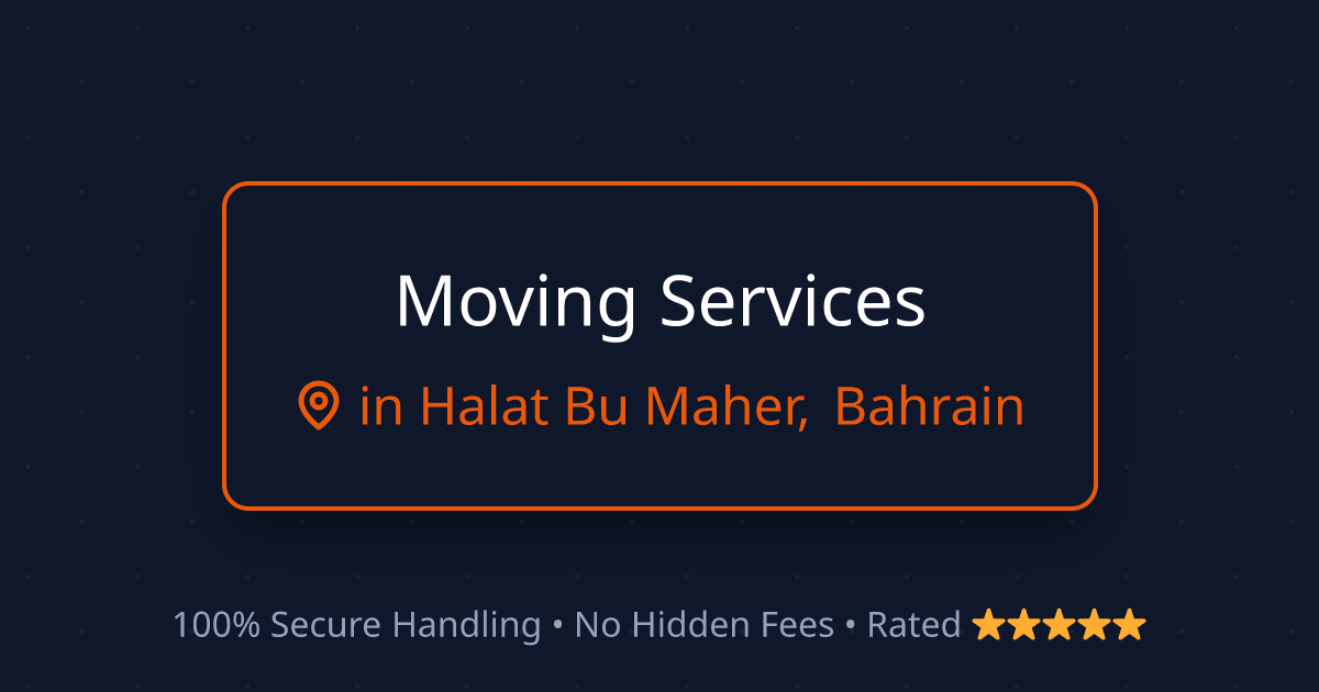 House Shifting in Halat Bu Maher