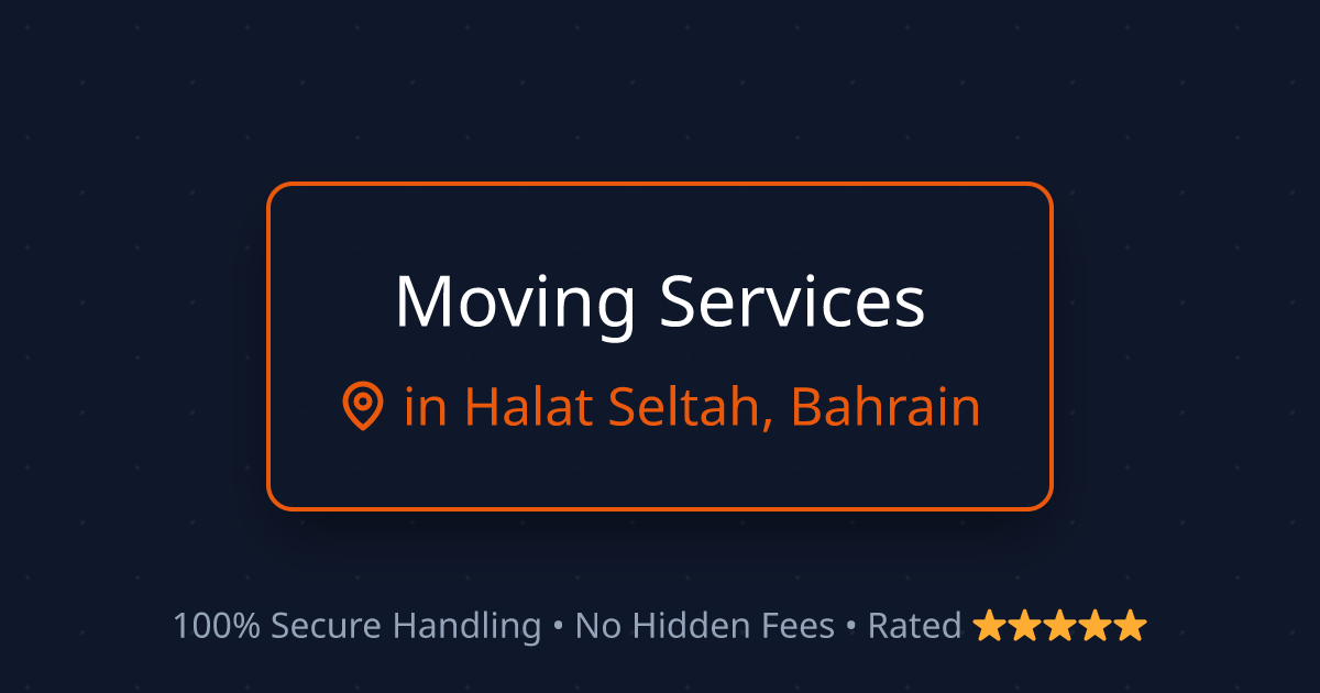 House Shifting in Halat Seltah
