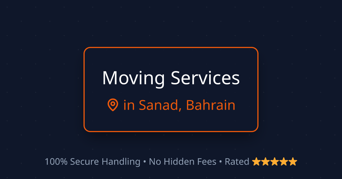 House Shifting in Sanad